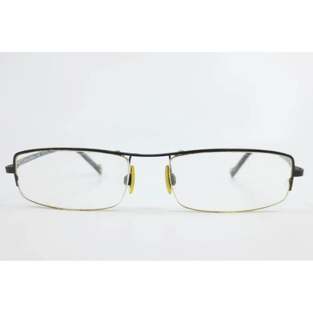 Randy Jackson 1006 Black Semi Rimless Rectangular Eyeglass Frames C.021